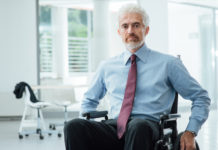 Businessman in wheelchair